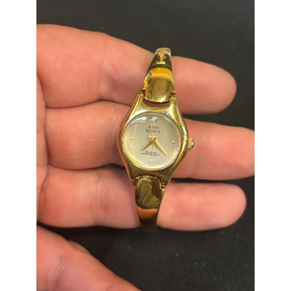 Anne Klein Gold Tone Women’s Watch! New Battery!